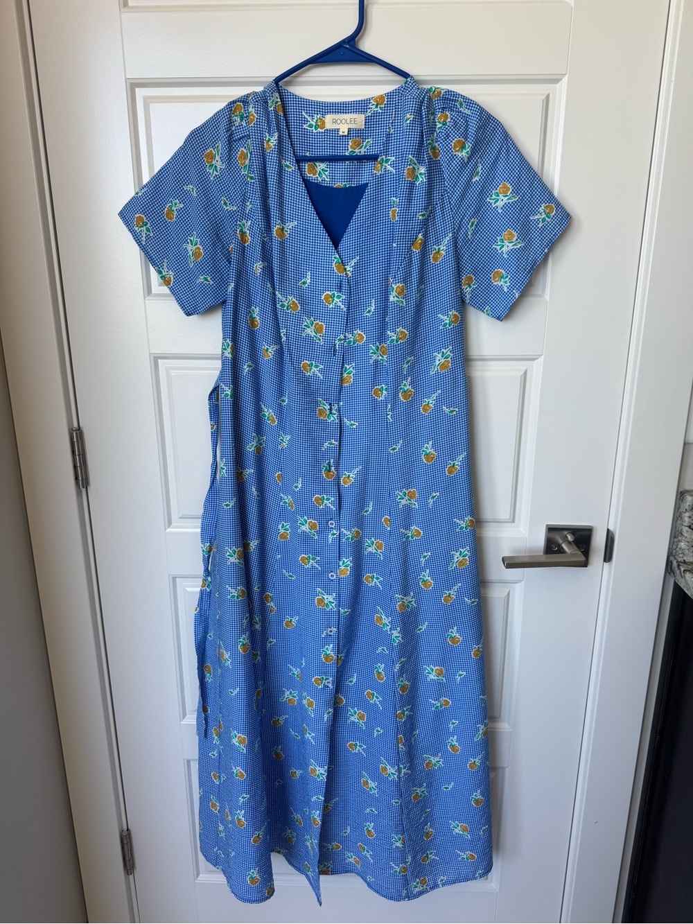 Roolee Blue Floral Button-Front